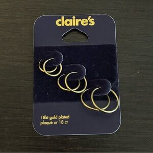 18 karat gold plated hoop earrings